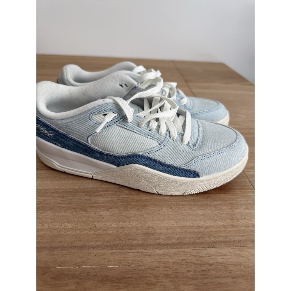 Nike Air Jordan Flight Court Denim Sneakers Women Size 9 Light Blue White Casual